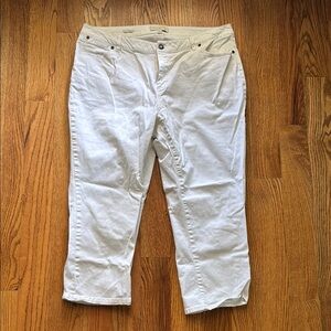 Talbots Women’s Cropped White Pants 14W